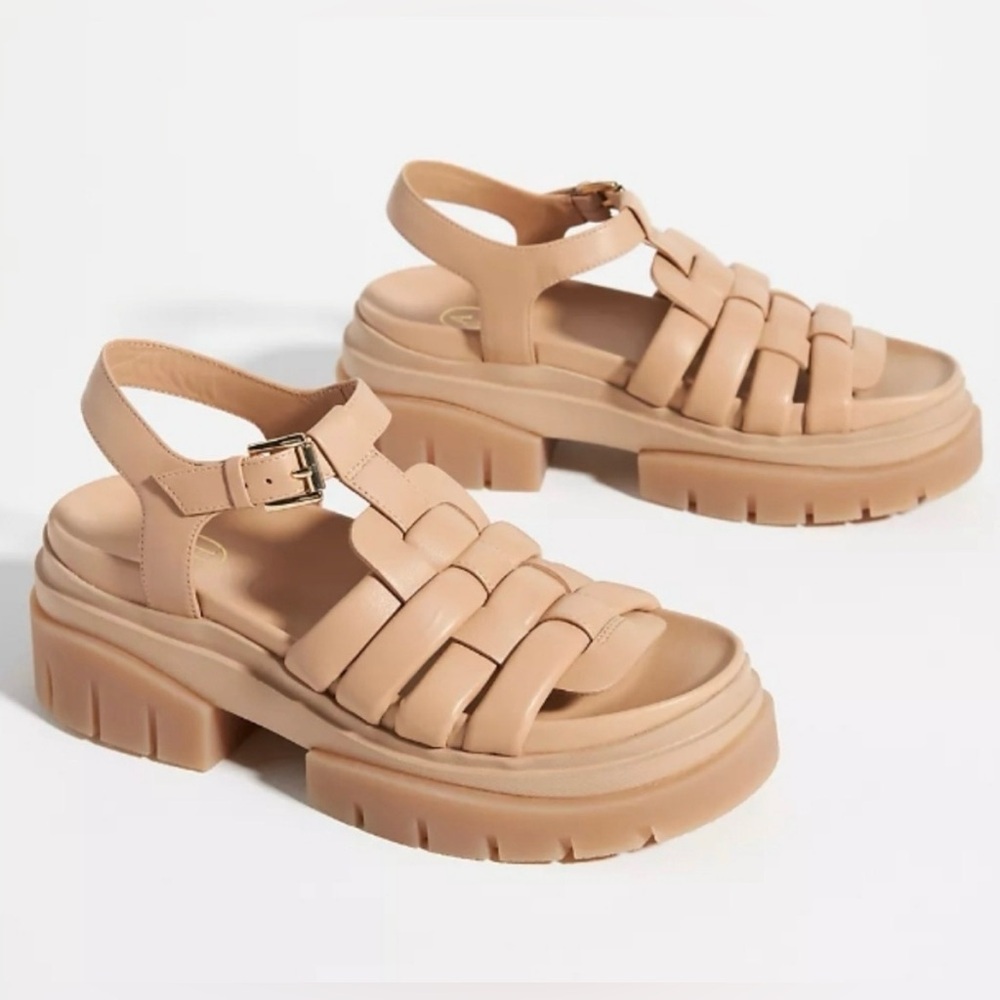 Ash Sirena Beige Chunky Fisherman Sandals Size 37 - Picture 2 of 7